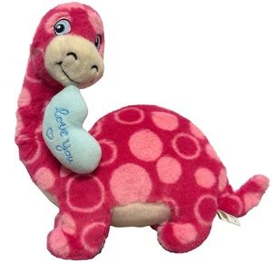 Valentine's Day plush dinosaur toy